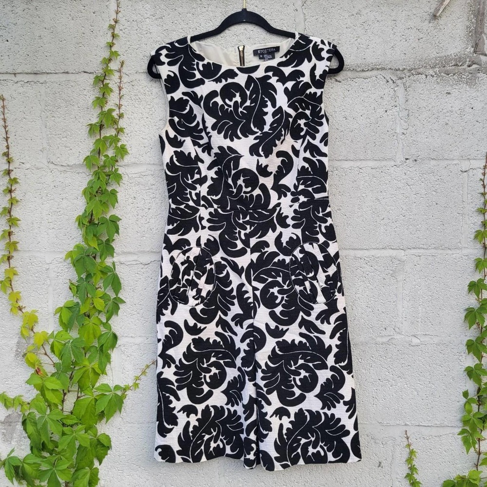Etcetera black and white dress